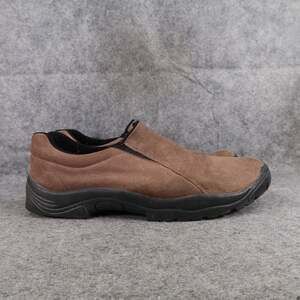 Big 5 Shoes Mens 11 Slip On Casual Moc Leather Brown Clog Astoria II Comfort